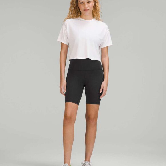 Wunder Train Black High Rise Short 8" - Size 4 - Picture 1 of 4